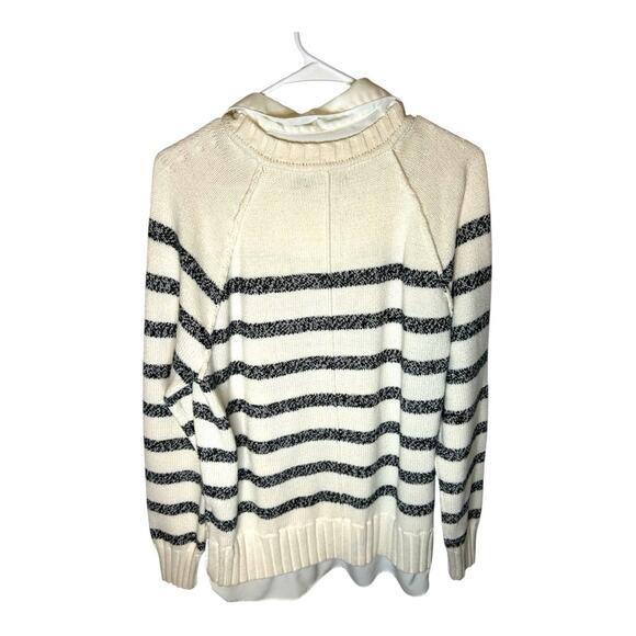 Lauren Ralph Lauren ivory striped nautical fisherman dickie sweater. Size XL/16 - Picture 2 of 6